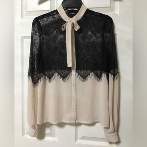 ASOS lace up blouse